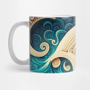 shark tooth great wave Mug